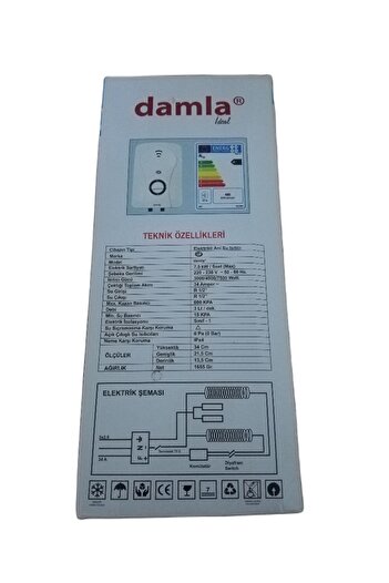 Damla Ideal Elektrıklı Şohben 10 Mt Kablolu Tam Takım Set