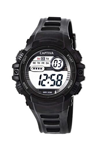 captiva Digital 30 Mt Water Resistant Children's Handle with Light Alarm Stopwatch and Calendar with Silicone Cord