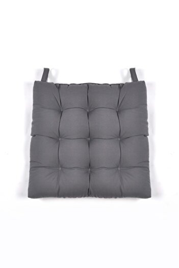 Kuscini Pofidik Natura 40x40 Rattan Cırtlı Sandalye Minderi - Antrasit