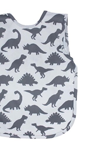 Modakids Dino Patterned Liquid Proof 2-5 Years Old Children's Useful Feeding and Activity Bib