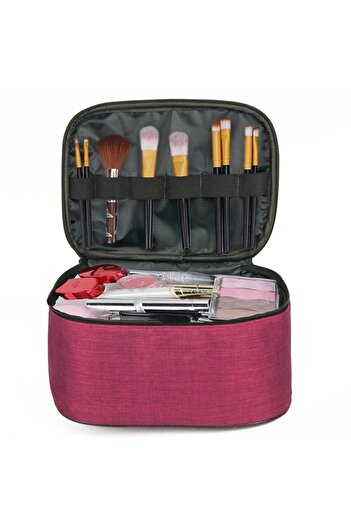 Ankaflex Makeup Bag Travel Bag Organizer Double Compartment Makeup Care Bag Apparatus Accessory
