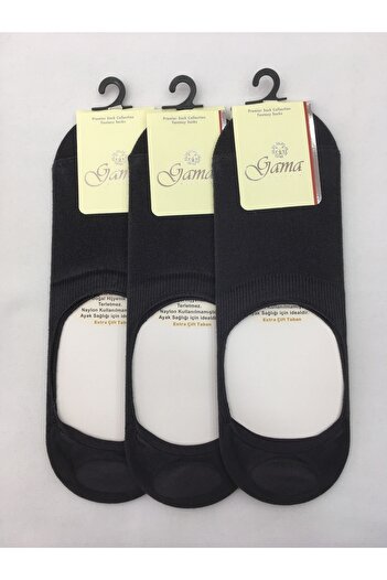 Gama Çorap 3 Pieces Bamboo 100% Natural Nylon Free Solid Colored Silicone Thin Summer Men's Ballerinas