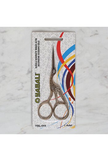 Yabalı Wild Swan Decorative Embroidery Scissors - Gold - Stork Scissors