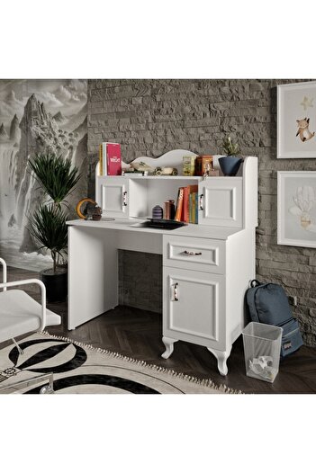 WENCE Kartopu Çalışma Masası, Bilgisayar Masası, Ofis Masası Beyaz - Tamamı 1. Kalite Mdf