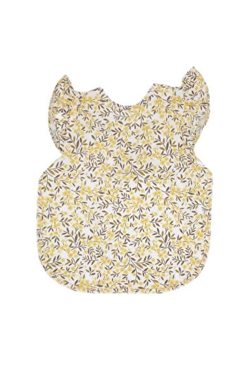 Modakids Flower Patterned Rope Tied Liquid Proof 2-5 Years Old Girl's Nutrition and Activity Bib