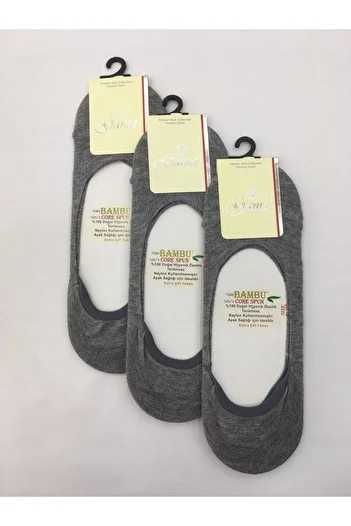 Gama Çorap 3 Pieces Bamboo 100% Natural Nylon Free Solid Colored Silicone Thin Summer Men's Ballerinas