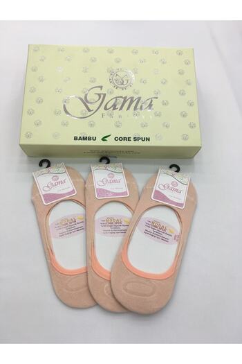 Gama Çorap 3 Pieces Micro Modal 100% Natural Nylon Free Solid Colored Silicone Thin Summer Women's Ballerinas