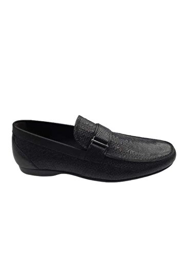 JAMES FRANCO Men's Genuine Leather Black Ballerinas