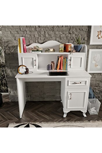 WENCE Kartopu Çalışma Masası, Bilgisayar Masası, Ofis Masası Beyaz - Tamamı 1. Kalite Mdf