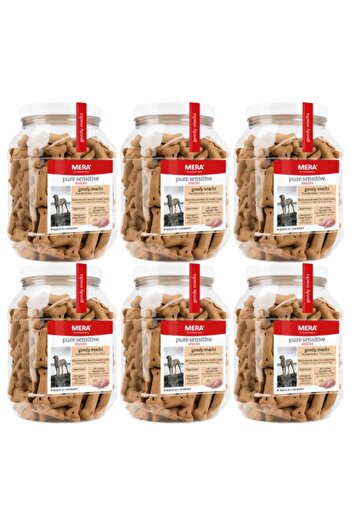Mera Pure Sensitive Snacks Hindi Etli Köpek Ödül Maması Eğitim Bisküvisi 600 Gr X 6 Adet