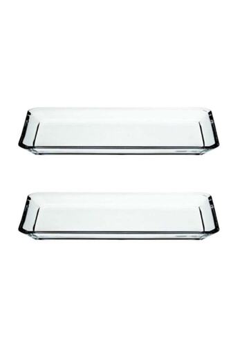 Paşabahçe Nude Grace Crystal Serving Plate Set of 2