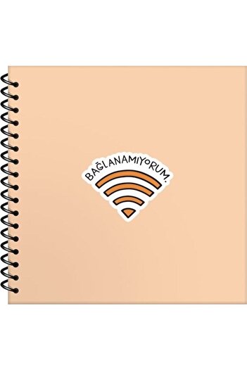 Hisli Şeyler Lined Notebook 16 X 15 cm I Can't Connect 50 Sheets