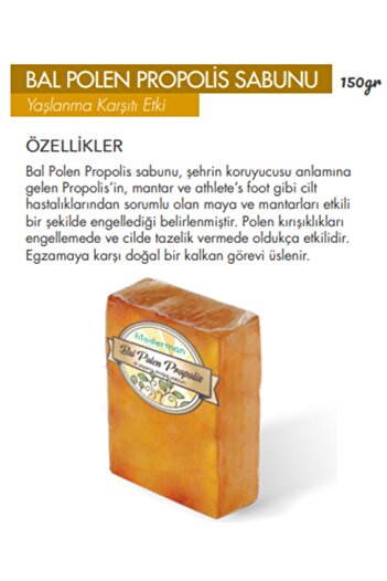 Fitoderman Preventive & Revitalizing Natural Honey Pollen Propolis Care Soap 150 Gr