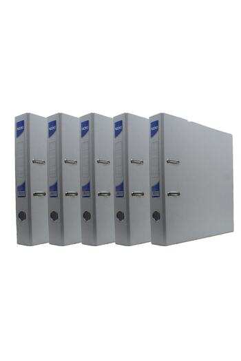 Noki Narrow Plastic Folder (56412-010) White 5 Pack