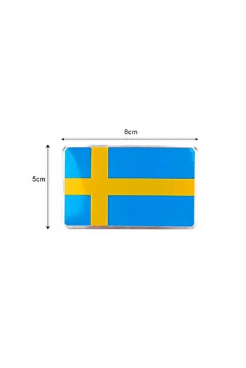 Knmaster Aluminum Sticker Label with Swedish Flag Design