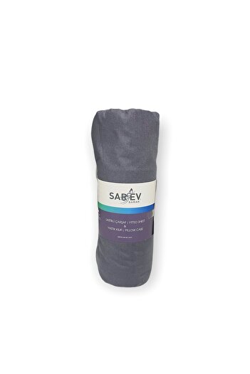 Sarev Fitted Elastic Bed Sheet Ranforce Double 160x200 Anthracite