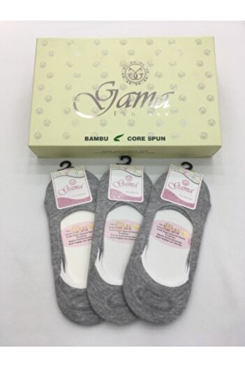 Gama Çorap 3 Pieces Micro Modal 100% Natural Nylon Free Solid Colored Silicone Thin Summer Women's Ballerinas