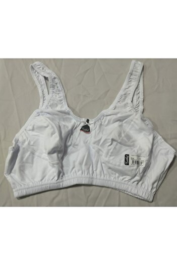 Tutku Women's Cotton Combed Half Undershirt Mother Big Size White Color Bra Size 120