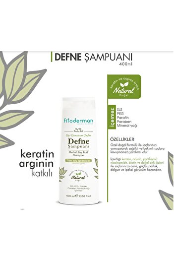 Fitoderman Anti-Spill Herbal Laurel Shampoo with Laurel Extract, Keratin, Arginin, Biotin Added
