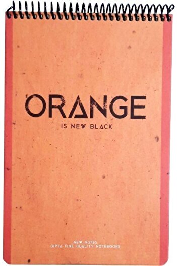 Gıpta New Notes Orange Is New Black Spiral Hard Cover 100 Sheets 17x24 Checked Memo Pad