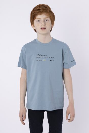 Black One Tricou de vară pentru băieți, din țesătură din jerseu, cu imprimeu prin injecție