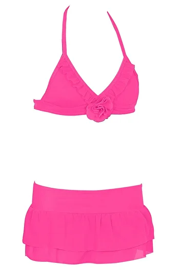 Kom Aztec Tulle Ruffle Fixed Skirt Bikini