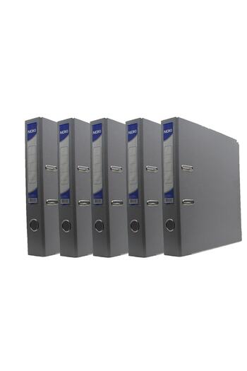 Noki Gray Narrow Plastic Folder - Pack of 5 (56412-020)