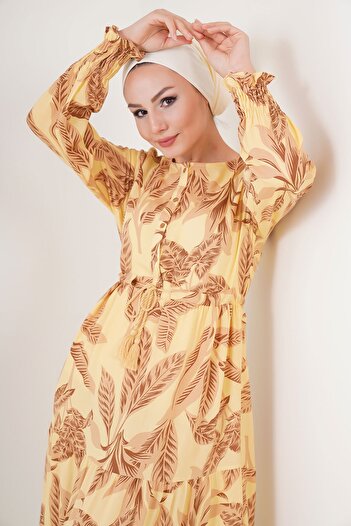 Bigdart Φόρεμα Hijab 2145 - Κίτρινο