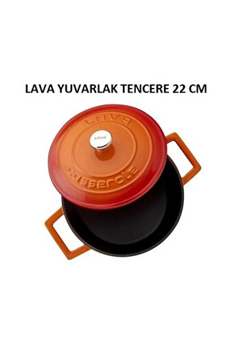 Lava Turka 7 Parça Döküm Turuncu Tencere Seti