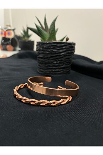 KAVELE Set of 2 Pure Copper Bracelets