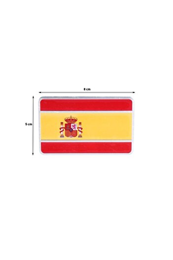Knmaster Spain Flag Designed Aluminum Sticker Label