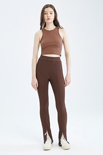 DeFacto Spanish Leg Normal Waist Slit Detailed Ottoman Tights