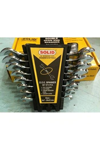 Solid Anahtar Takımı Açıkağız 8 Parça Profesyonel Seri 06-22mm Cr-v Çeliği