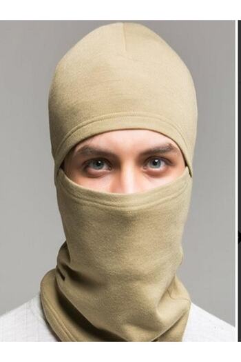 MAG DESIGN Khaki Color Cold Protection Unisex Thermal Snow Mask, Hat