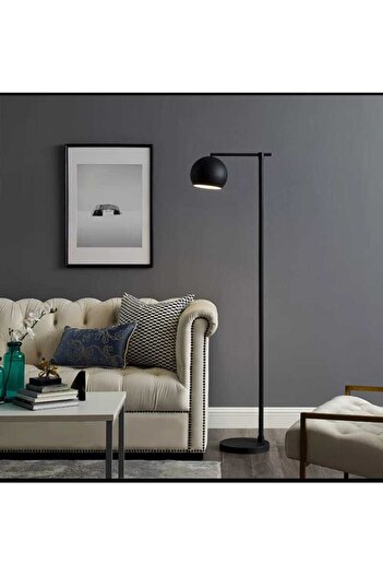 Rsylight Rys Retro Metal Dekoratif Rustik Siyah Başlık Köşe Lambası Lambader Başlık Çap:20 Cm