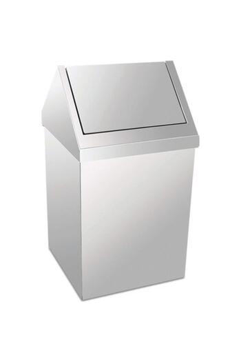 BlackBird Home Chrome Roof Lid Pushable Trash Can 54 Lt