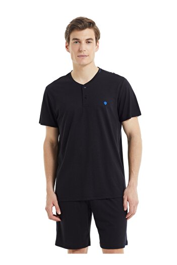 Blackspade Men's Pajama Set with Shorts 30814 - Black