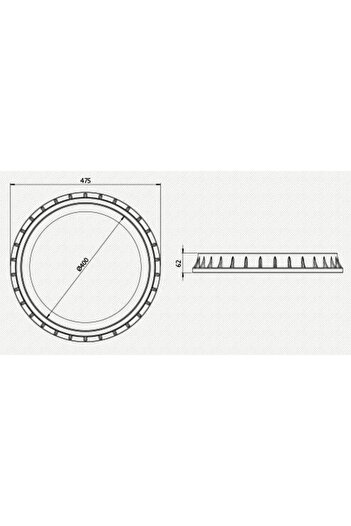 LUX WARES Plastic Round Manhole Cover Frame (HAND HOLD) 400mm Luxwares