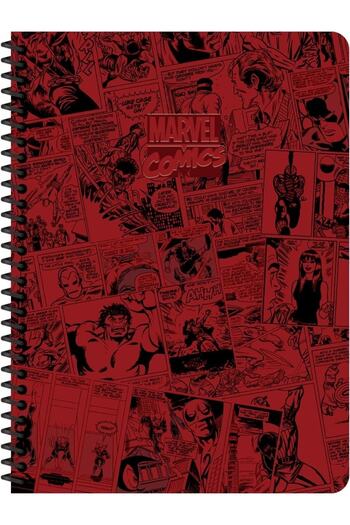 Marvel Series 1 16.5x22.5 Lined Notebook - Claret Red (80 Sheets)
