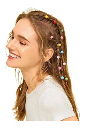 Zupimo Colored Plastic Children's Hair Braiding Beads - 12 Pieces