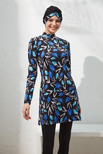 Pierre Cardin Long Sleeve Patterned Hijab Swimsuit 221906
