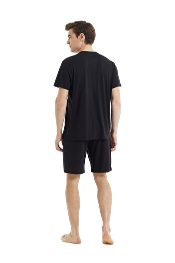 Blackspade Men's Pajama Set with Shorts 30814 - Black