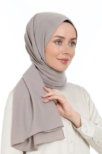 Levidor Women's Dark Stone Natural Cazz Shawl