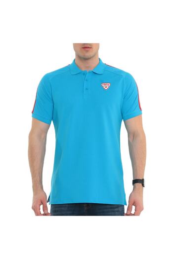 raru Lunıus Turquoise Men's Polo T-shirt - Short Sleeve