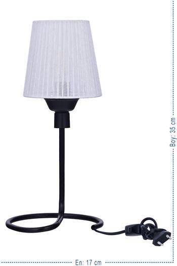 VK HOME AYDINLATMA Black Fairy Tale Lampshade - with White Hat