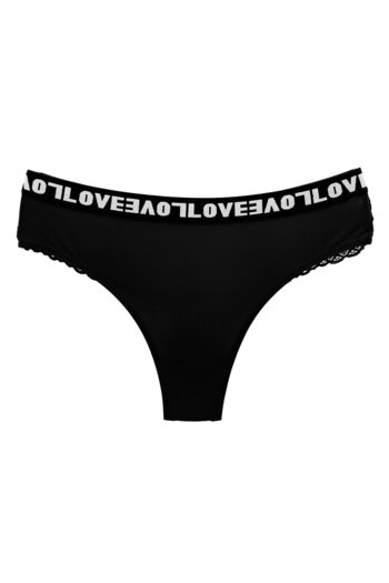 HNX Γυναικεία εσώρουχα 2 Pack Love Elastic βαμβακερή δαντέλα πίσω στρινγκ