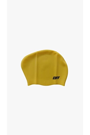 DRY Yellow Long Hair Silicone Swimming Cap