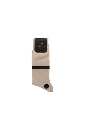 Gama Men's Light Beige Mercerized Socks278900718-1