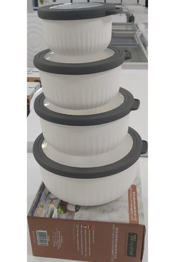 VİP AHMET White Vp-046 4-Piece Vacuum Storage Set