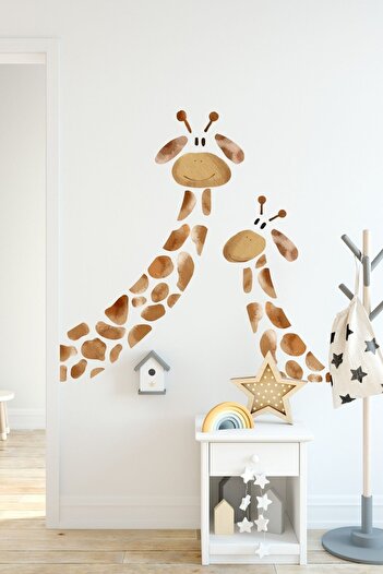 Piksel Grafik Cute Giraffe Kids Room Wall Sticker